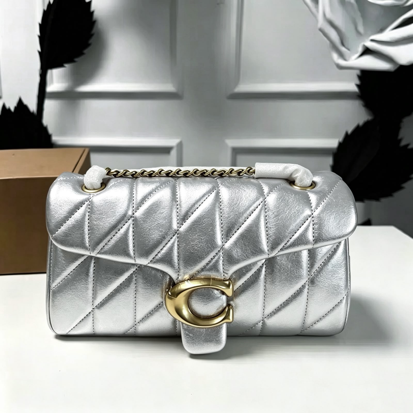 Coach Quilted Chain Shoulder Bag — 25 cm | 9 Colors with Box