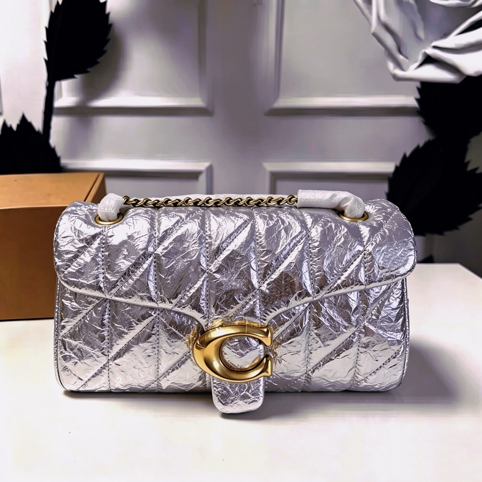 Coach Quilted Chain Shoulder Bag — 25 cm | 9 Colors with Box