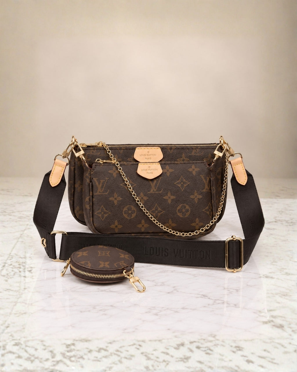 LV Multi Pouch Crossbody Bag 24cm
