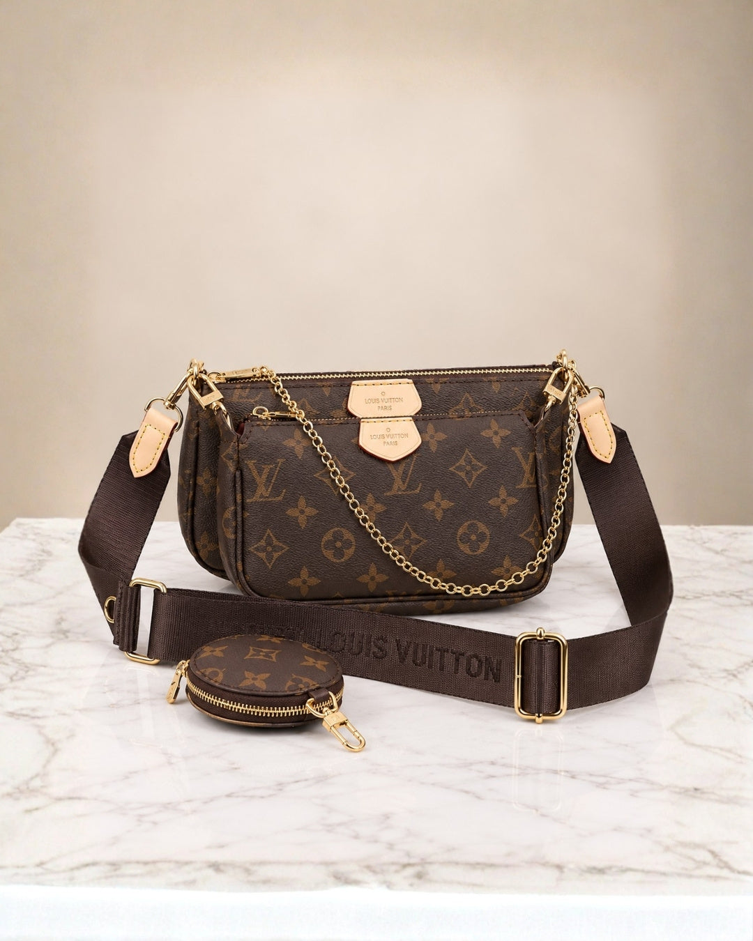 LV Multi Pouch Crossbody Bag 24cm