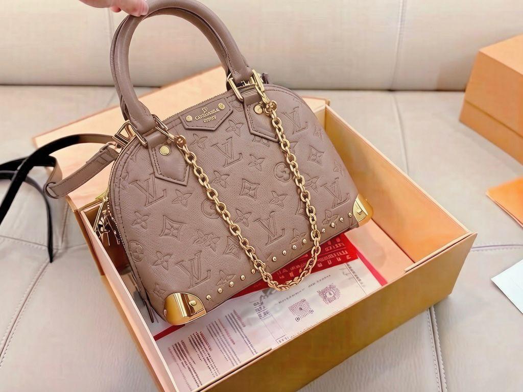 LOUIS VUITTON Studded Shoulder Bag — 23 cm | 4 Colors With Box A+