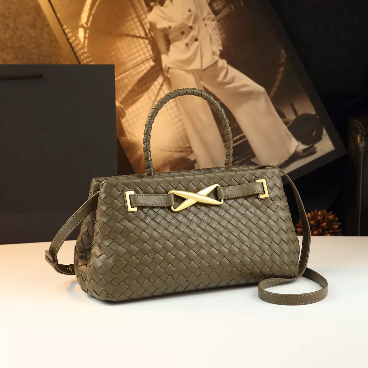 BOTTEGA Woven Bag  30 cm 5 Colors With Box