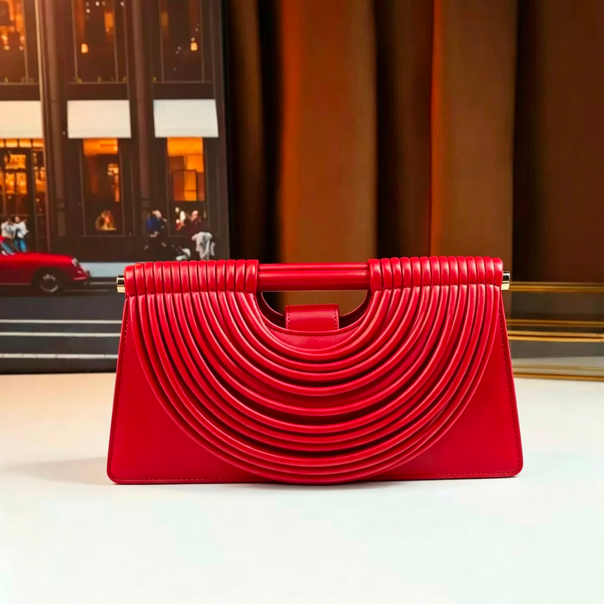 BOTTEGA Draped Arch Bag 32 cm
