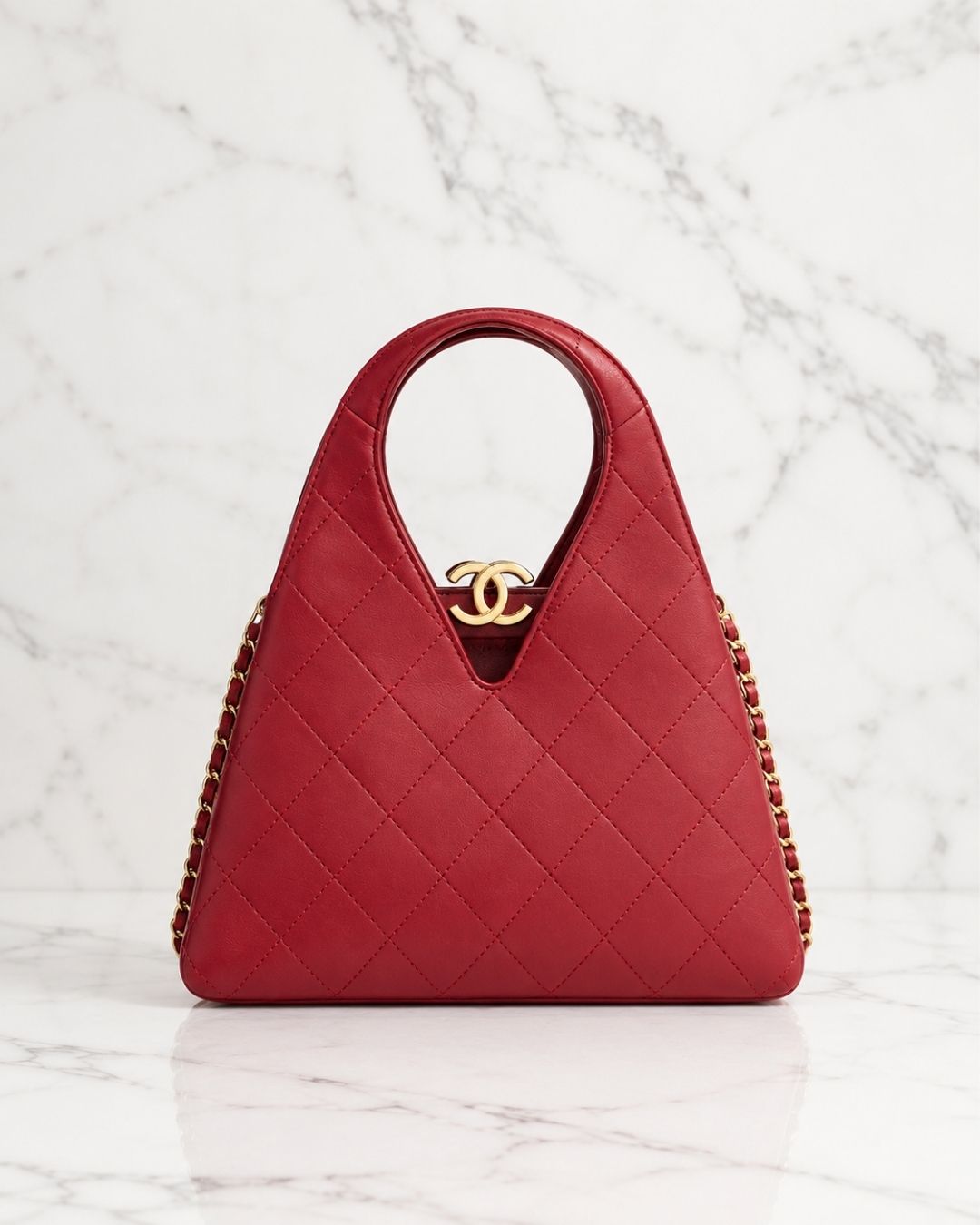 CHANEL Triangle V-handle Bag 23cm Master