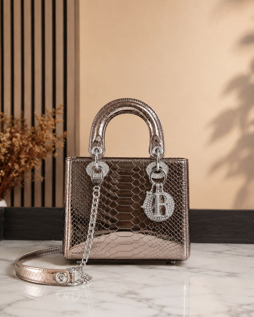 LADY DIOR Croc Mini 17cm A+