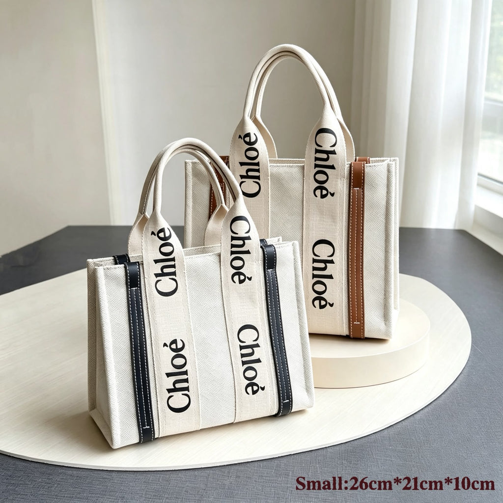 CHLOÉ Canvas Tote Bag 3 Sizes