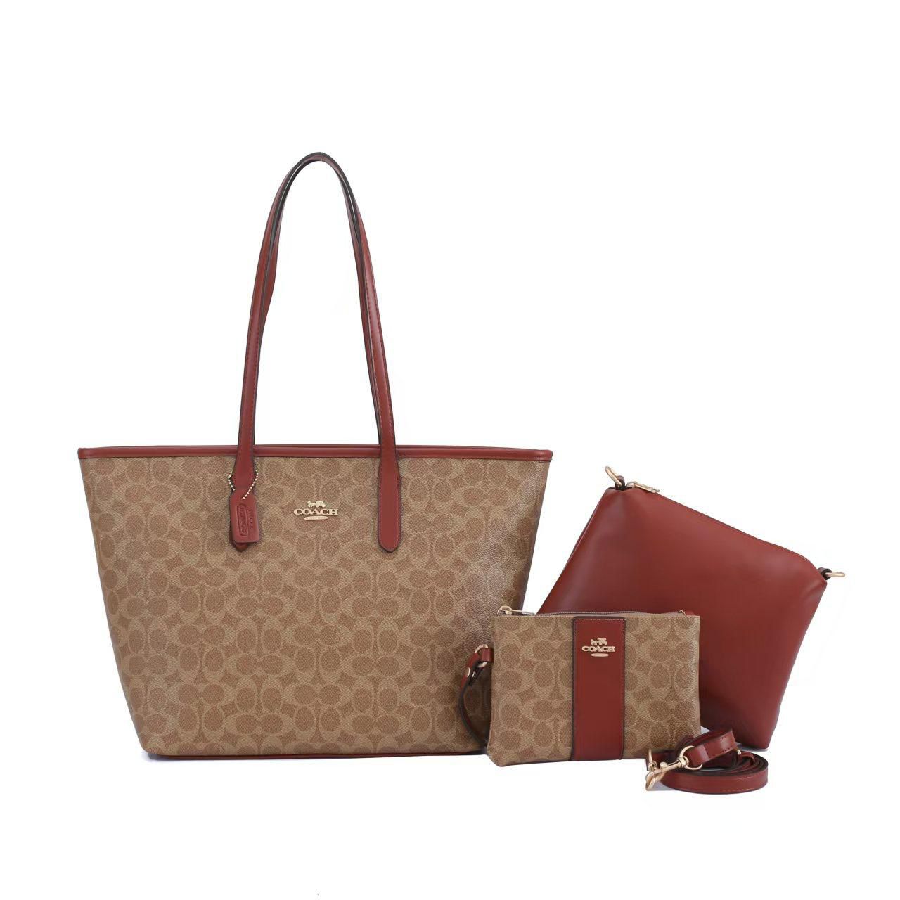 COACH Signature Tote 3-Piece Set 31 cm