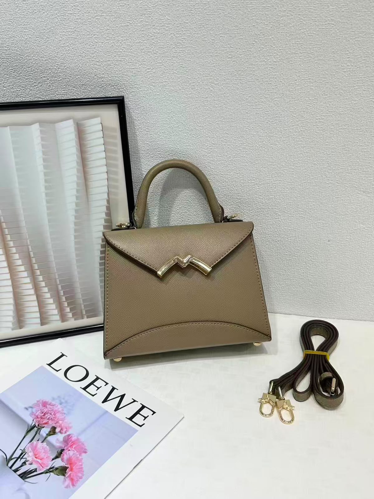 Moynat Mini Top Handle Crossbody Bag 20 cm