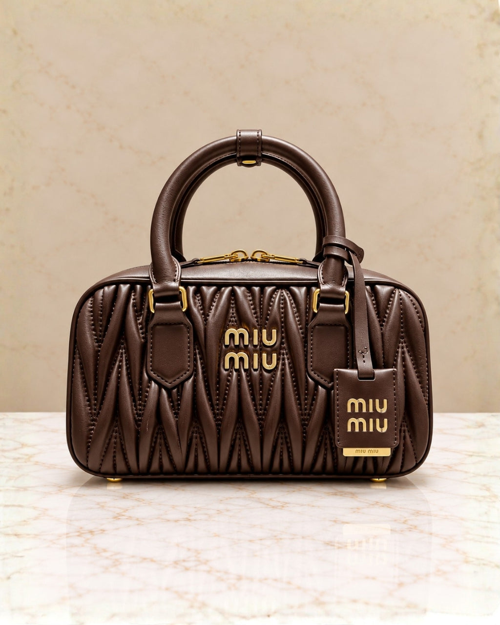 MIU MIU Matelassé Top Handle Bag 25cm