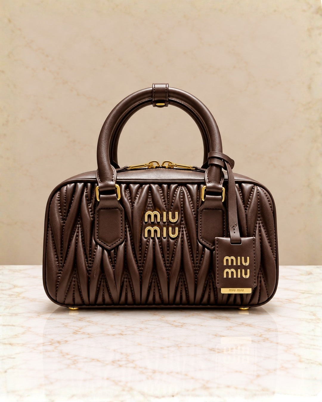 MIU MIU Matelassé Top Handle Bag 25cm
