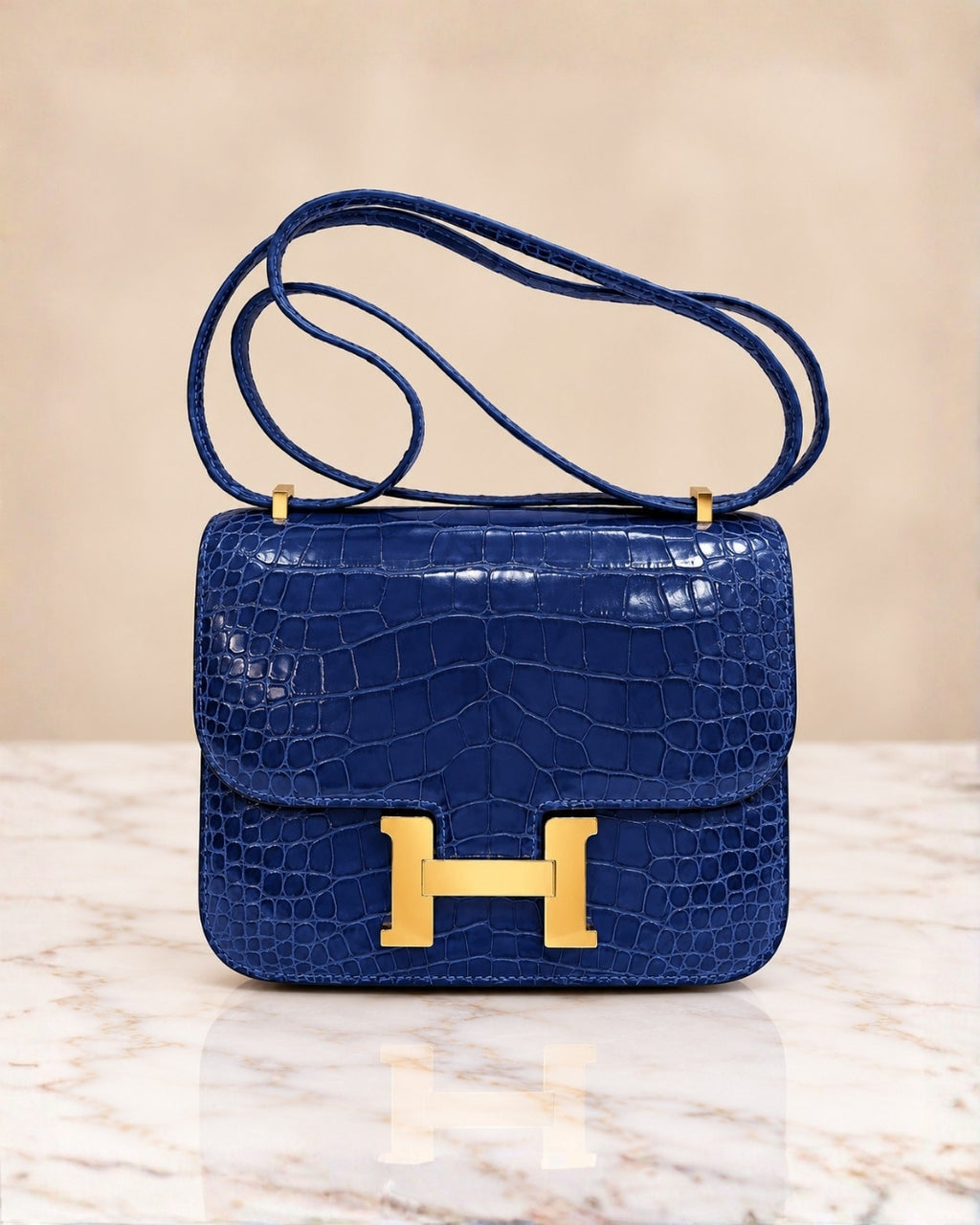 Hermès Croc Shoulder Bag 20cm