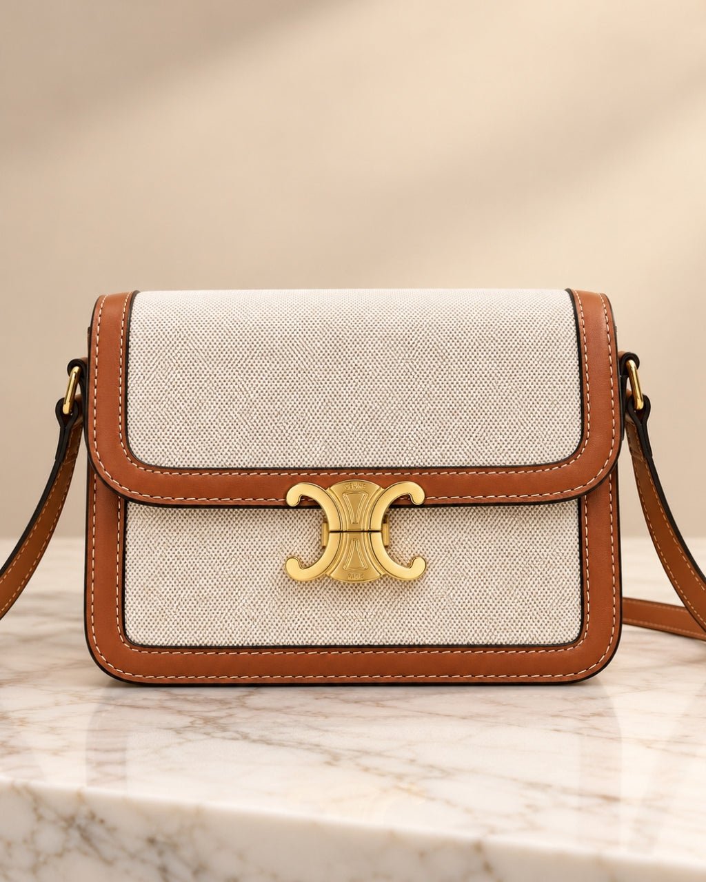 CELINE Triomphe Shoulder Bag 22cm