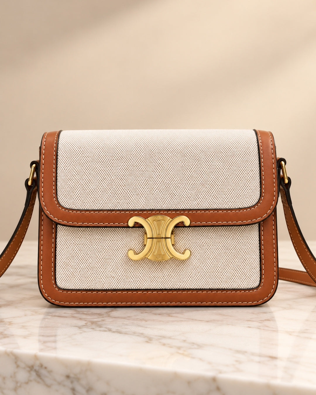 CELINE Triomphe Shoulder Bag 22cm