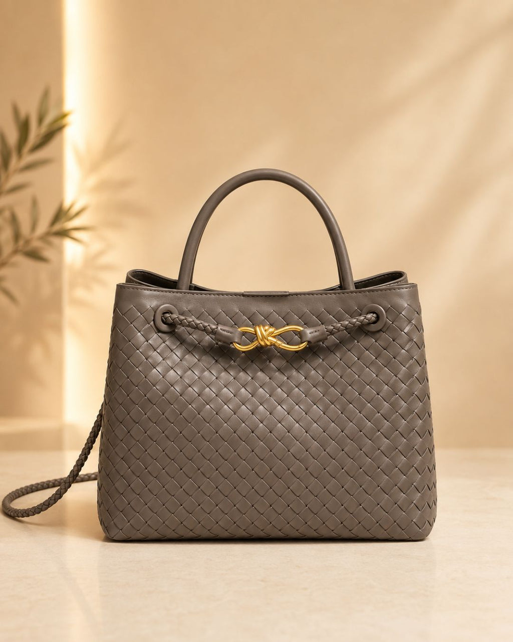 BOTTEGA Woven Top Handle Bag 32cm