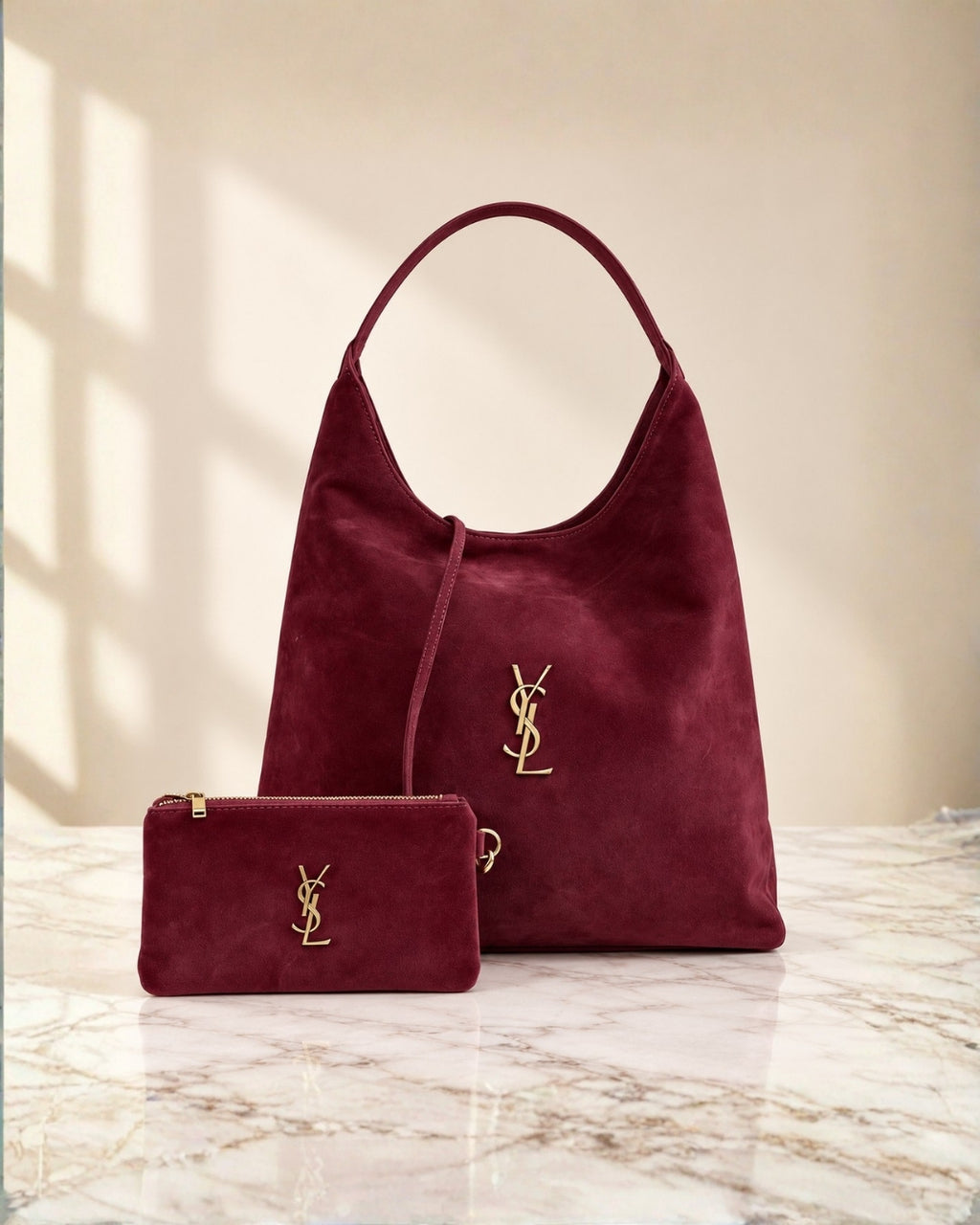 YSL Suede Hobo Bag 35 cm