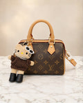 LV Speedy Mini with Teddy Charm 20cm A+
