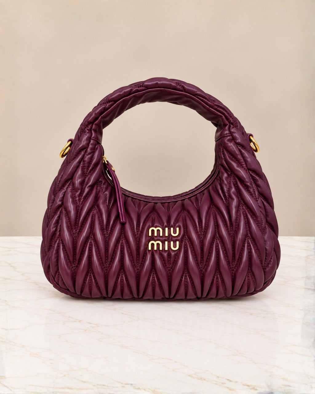 MIU MIU Matelassé Hobo Bag 24cm