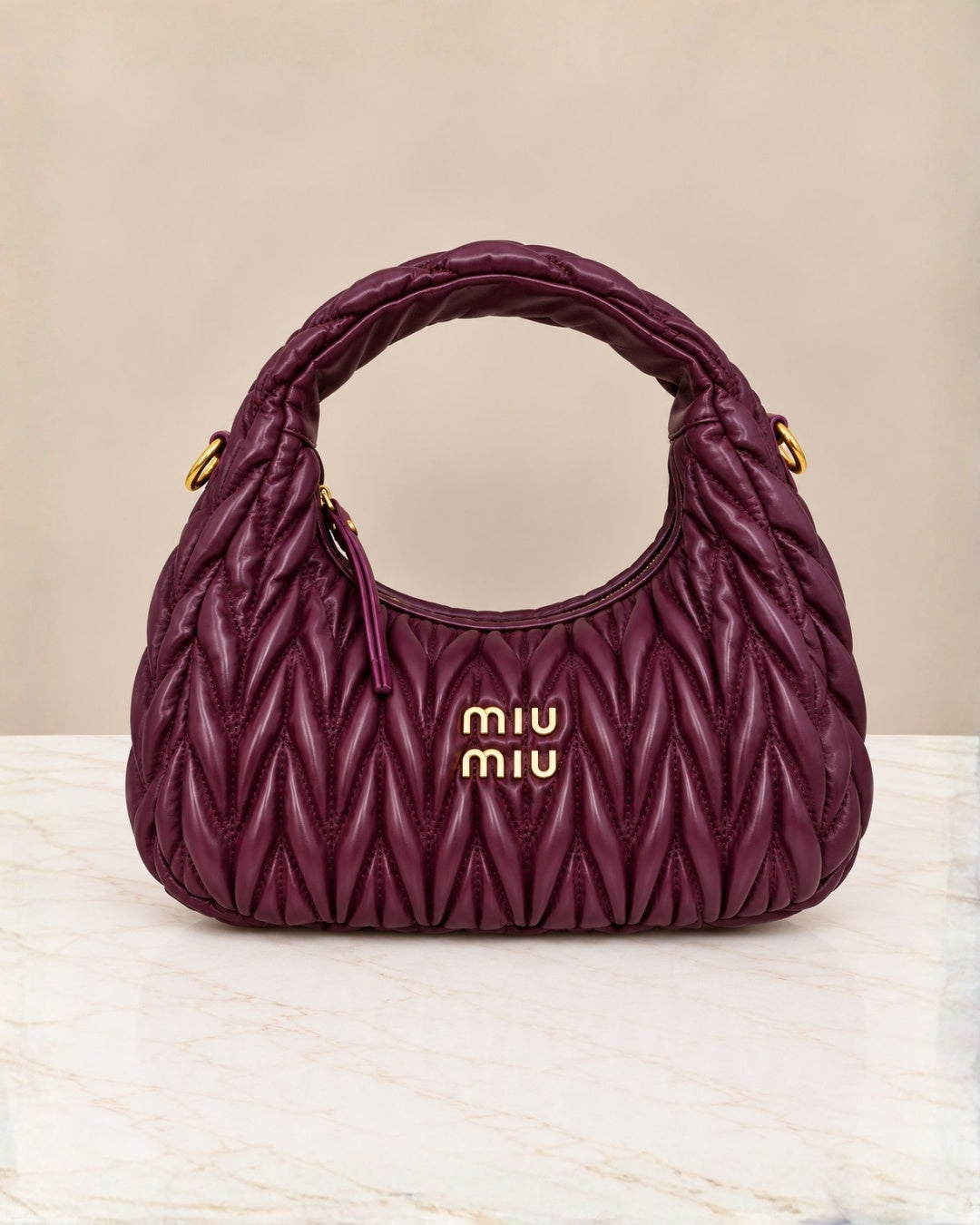 MIU MIU Matelassé Hobo Bag 24cm