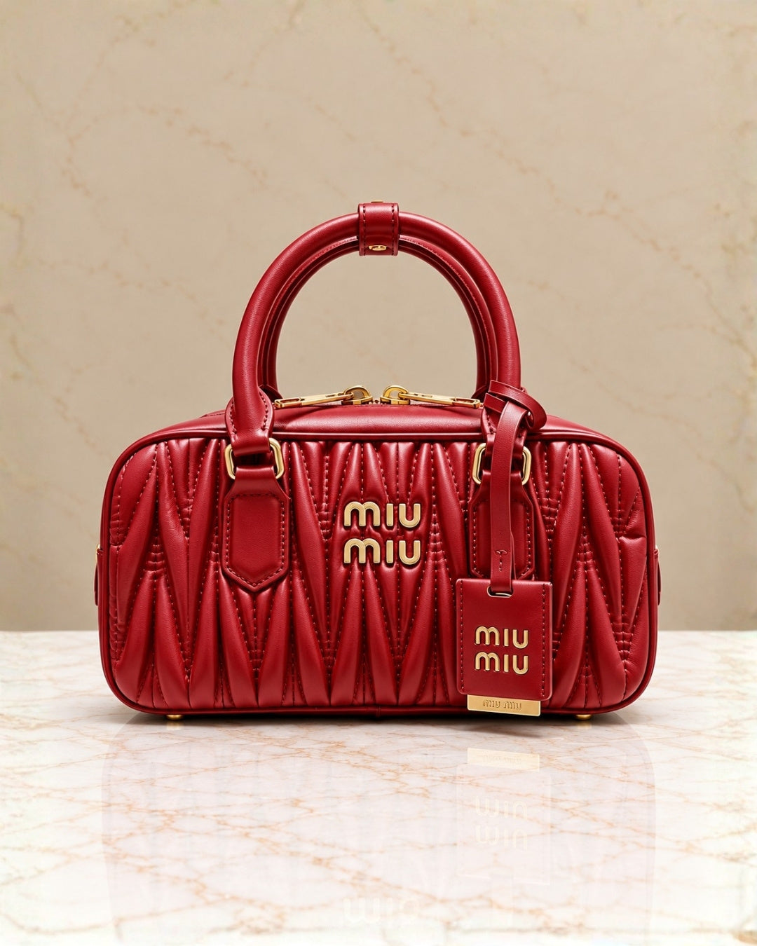 MIU MIU Matelassé Top Handle Bag 25cm