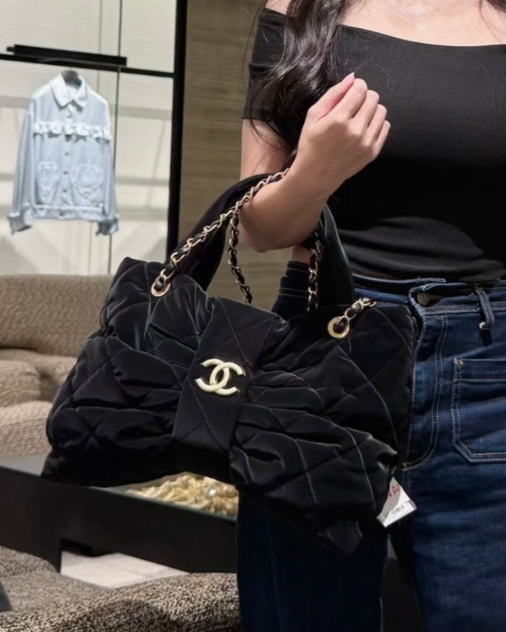 CHANEL Puffy Shoulder Bag 40 cm without Box A+