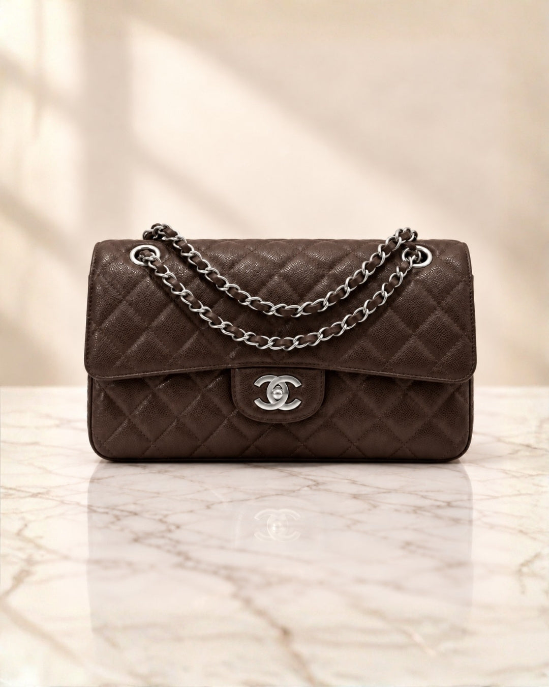 CHANEL Classic Double Flap Shoulder Bag 26cm A+