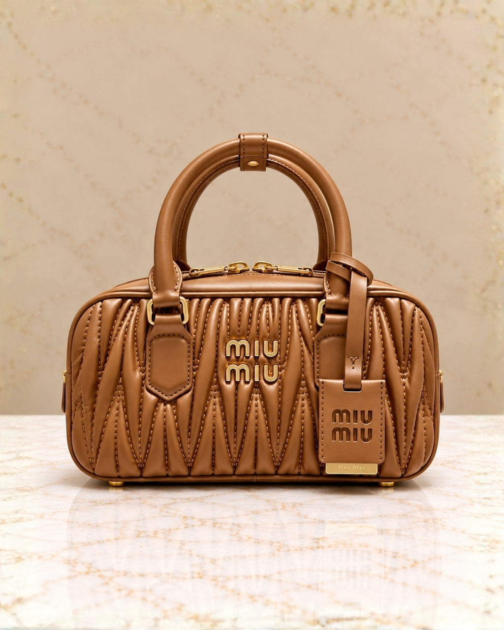 MIU MIU Matelassé Top Handle Bag 25cm