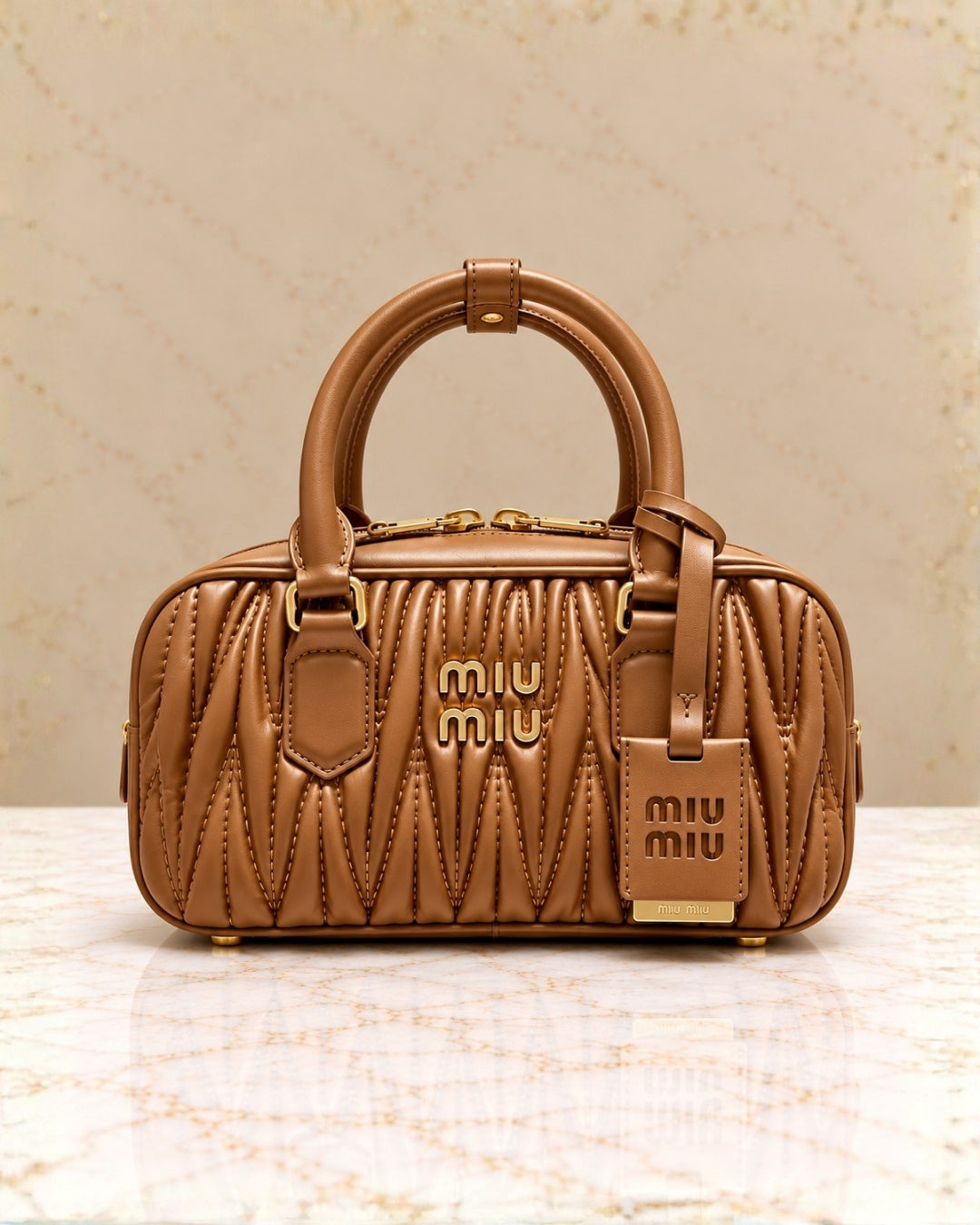 MIU MIU Matelassé Top Handle Bag 25cm