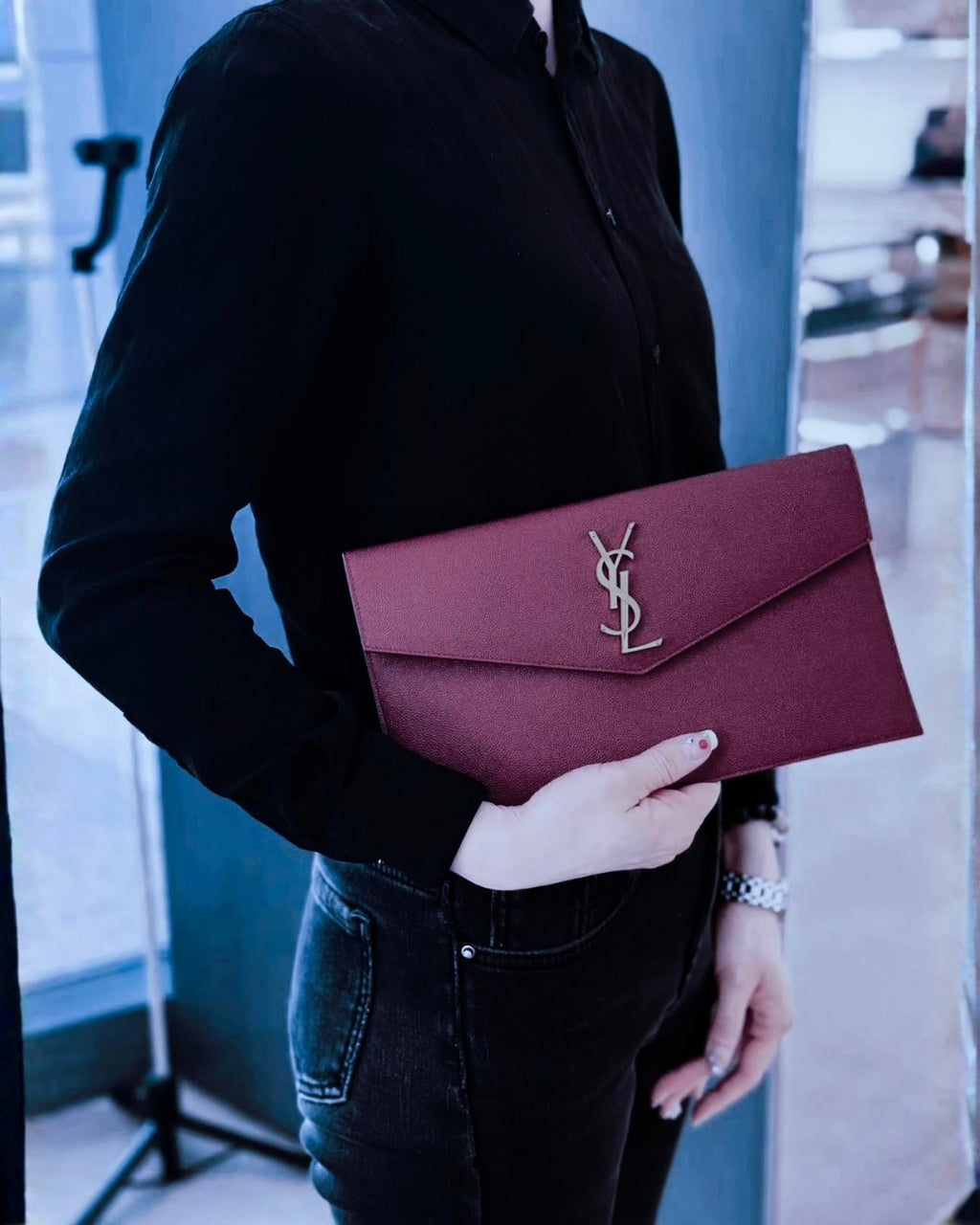 YSL Envelope Clutch Pouch 28 cm A+