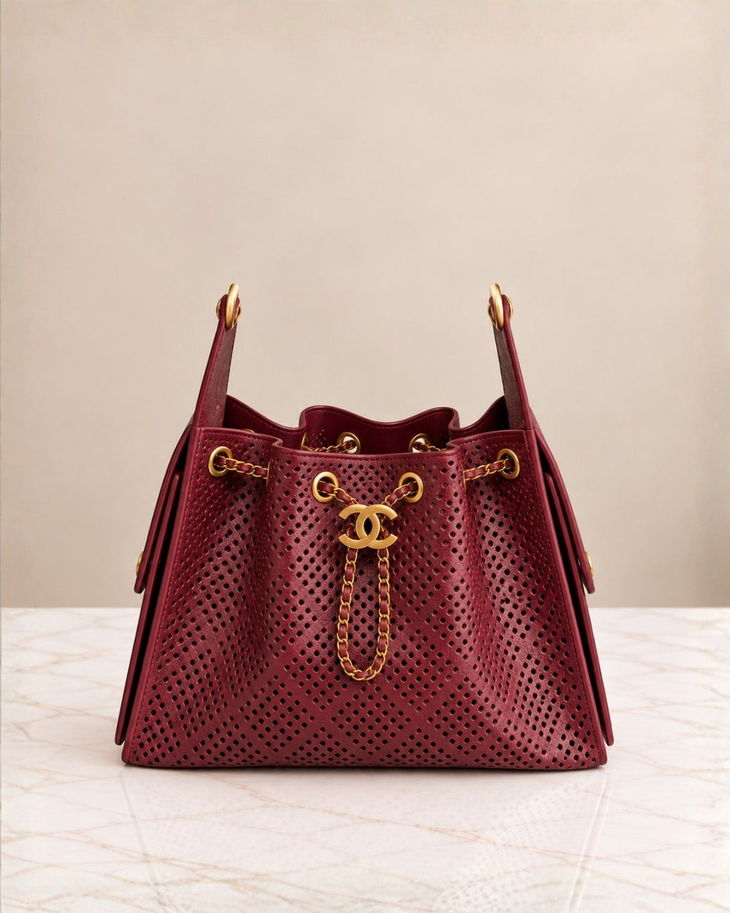 CHANEL 25 Bag Perforated 27cm