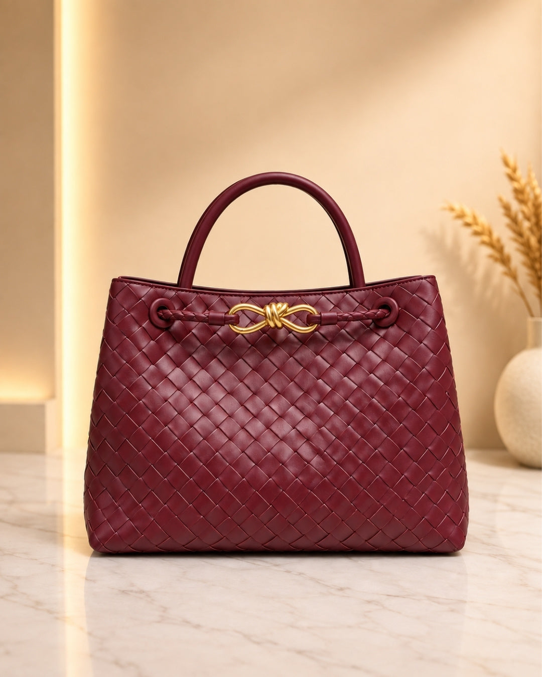 BOTTEGA Top Handle Bag 32cm A+