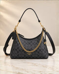 Coach Signature Chain Hobo Shoulder Bag 35cm