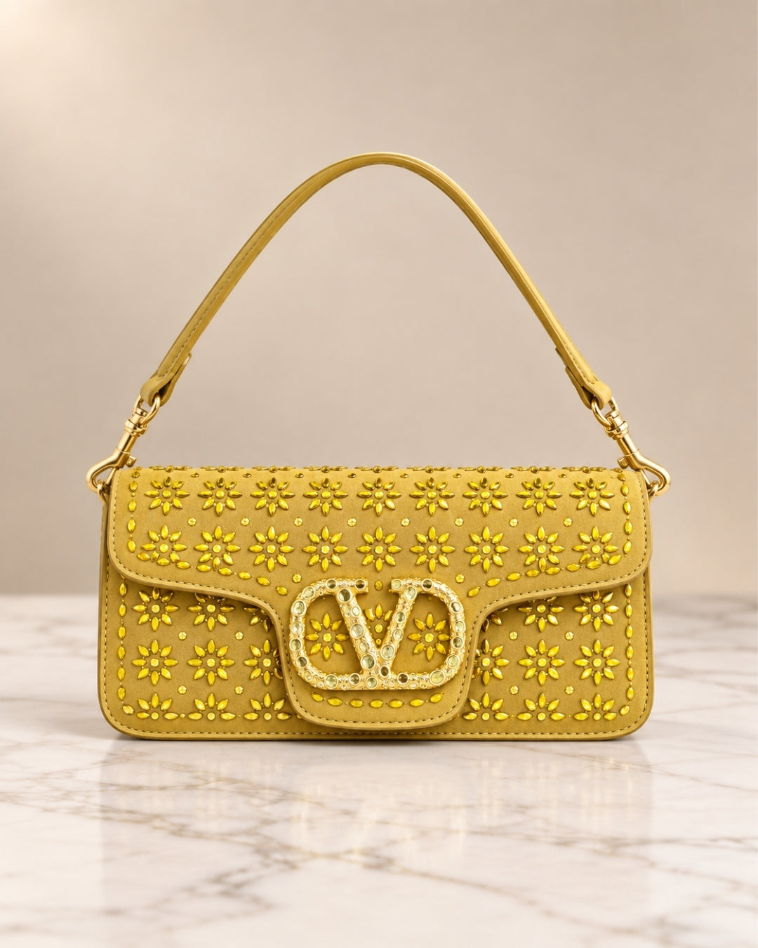 VALENTINO Floral Crystal Bag Large 27cm