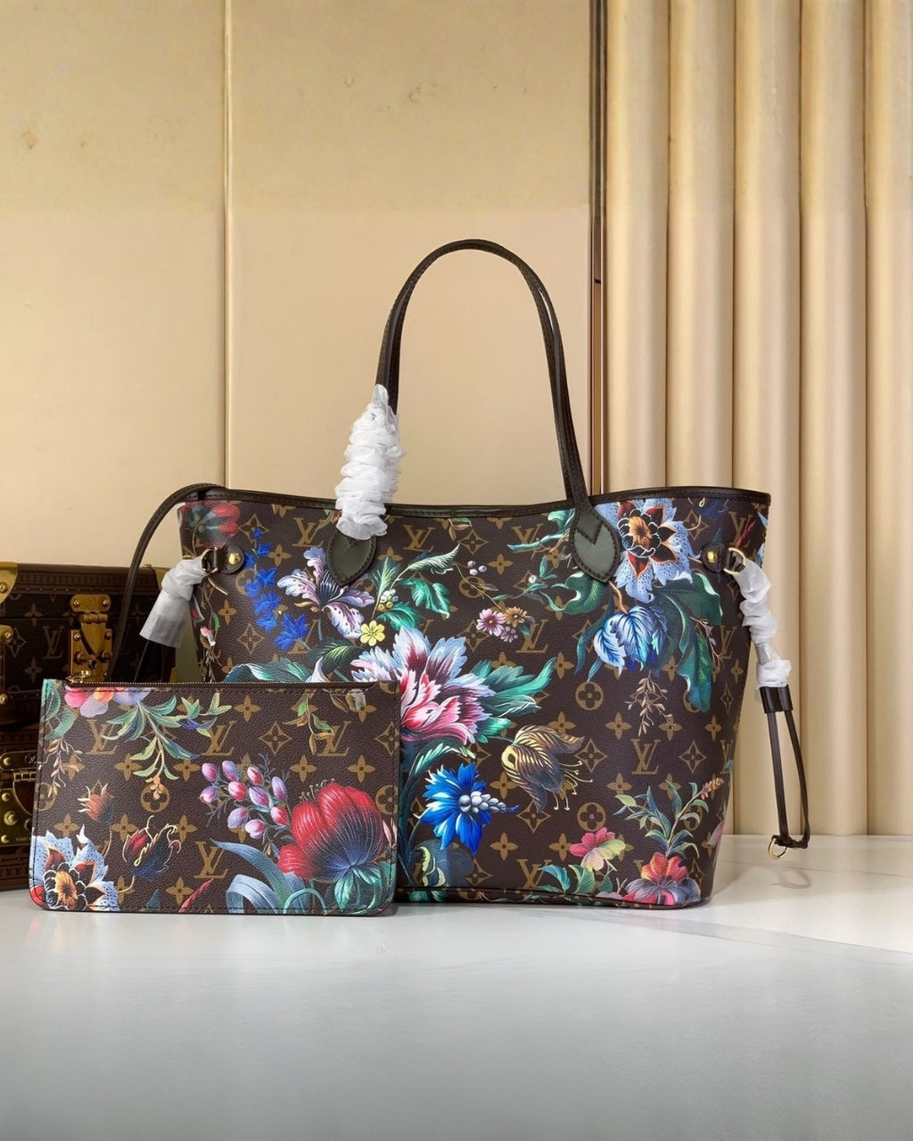 LV Neverfull Floral Medium 31cm A+
