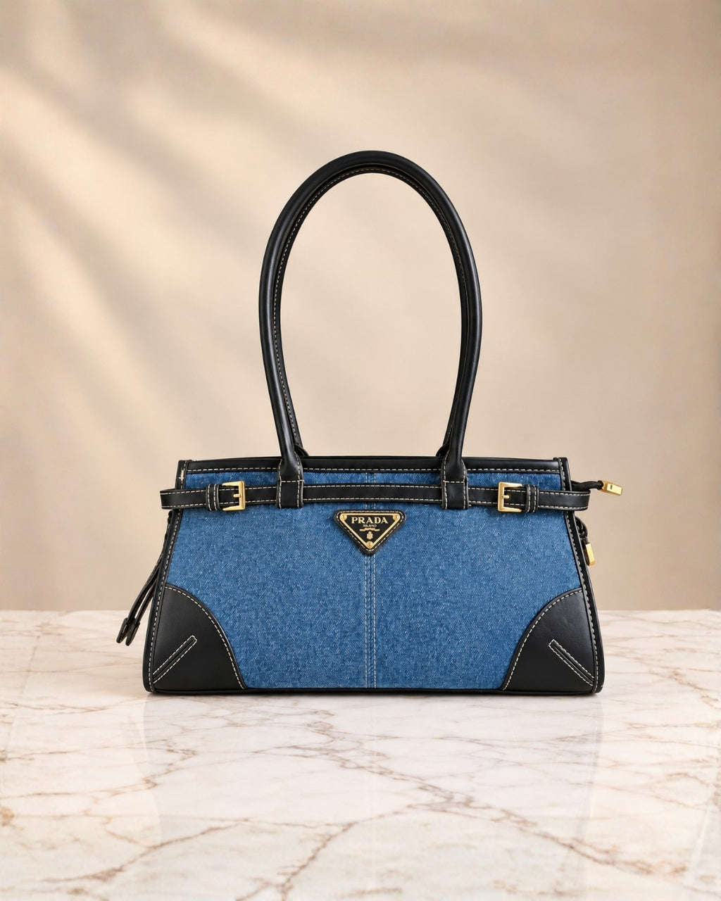 PRADA Denim Tote Bag Big Size A+