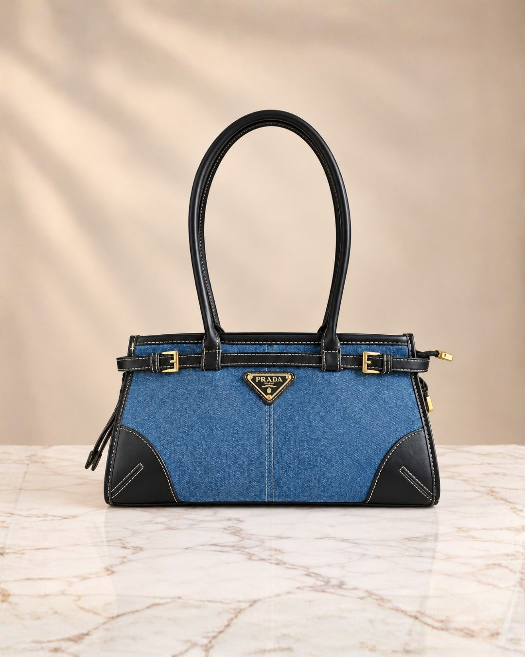 PRADA Denim Tote Bag Big Size A+