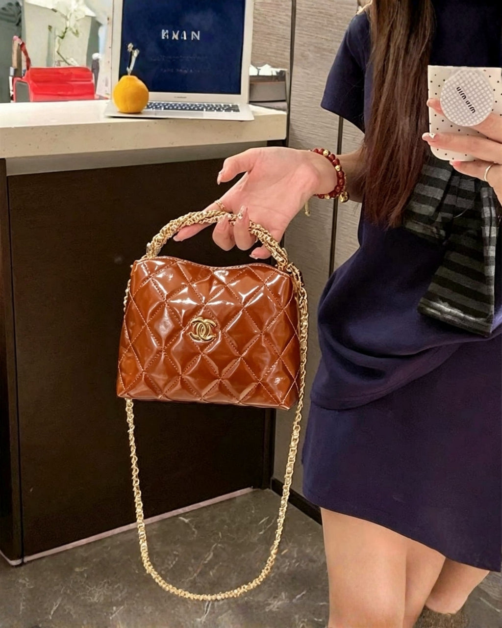 CHANEL Quilted Mini Hobo Bag 19cm