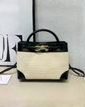 BOTTEGA Woven Structured Top Handle Shoulder Bag 25cm