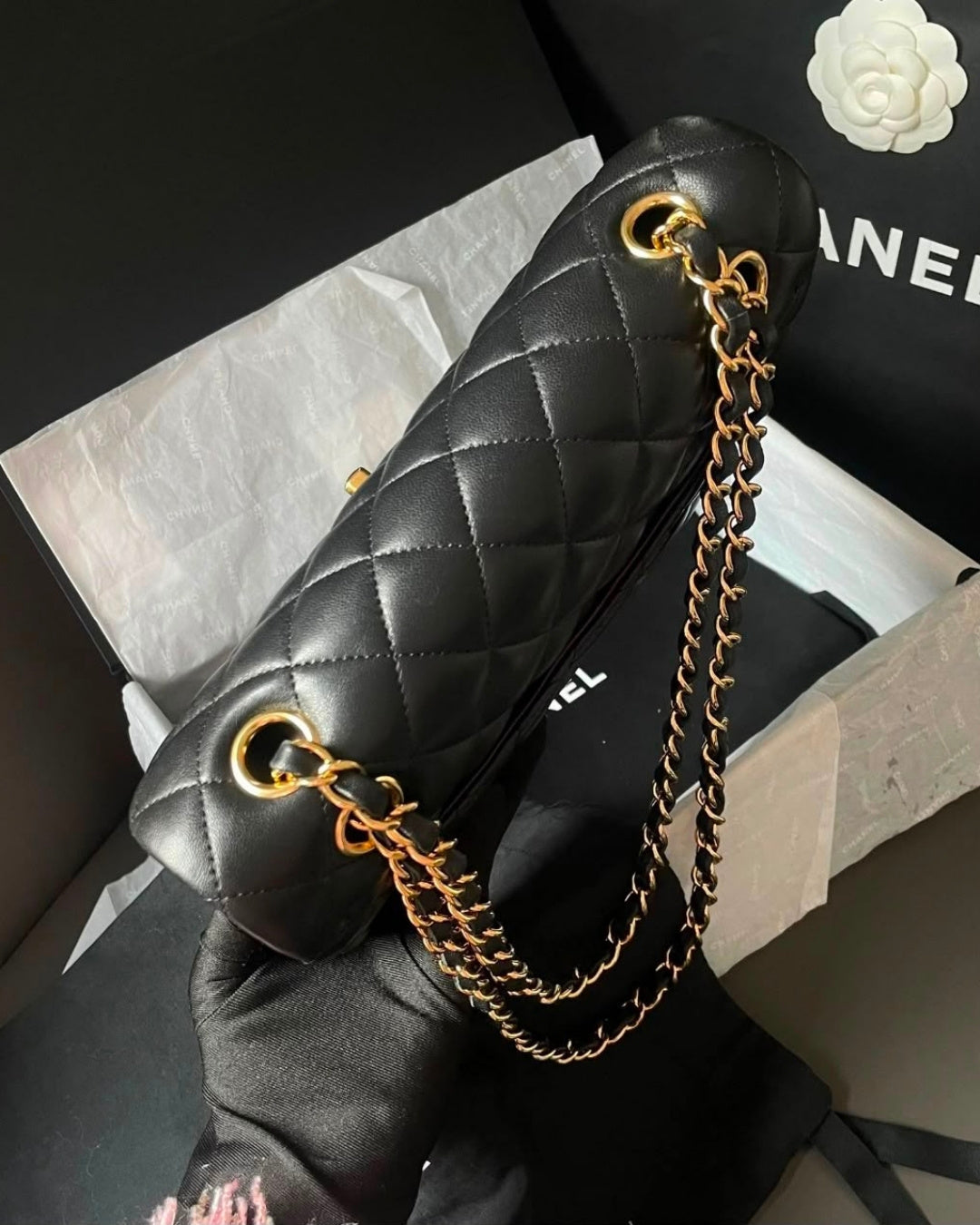 CHANEL Classic Double Flap Shoulder Bag 26cm A+