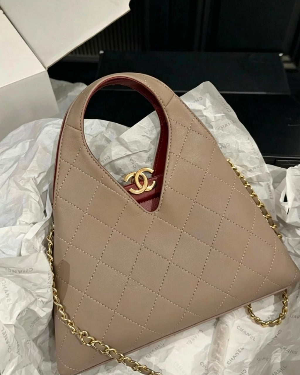 CHANEL Triangle V-handle Bag 23cm Master