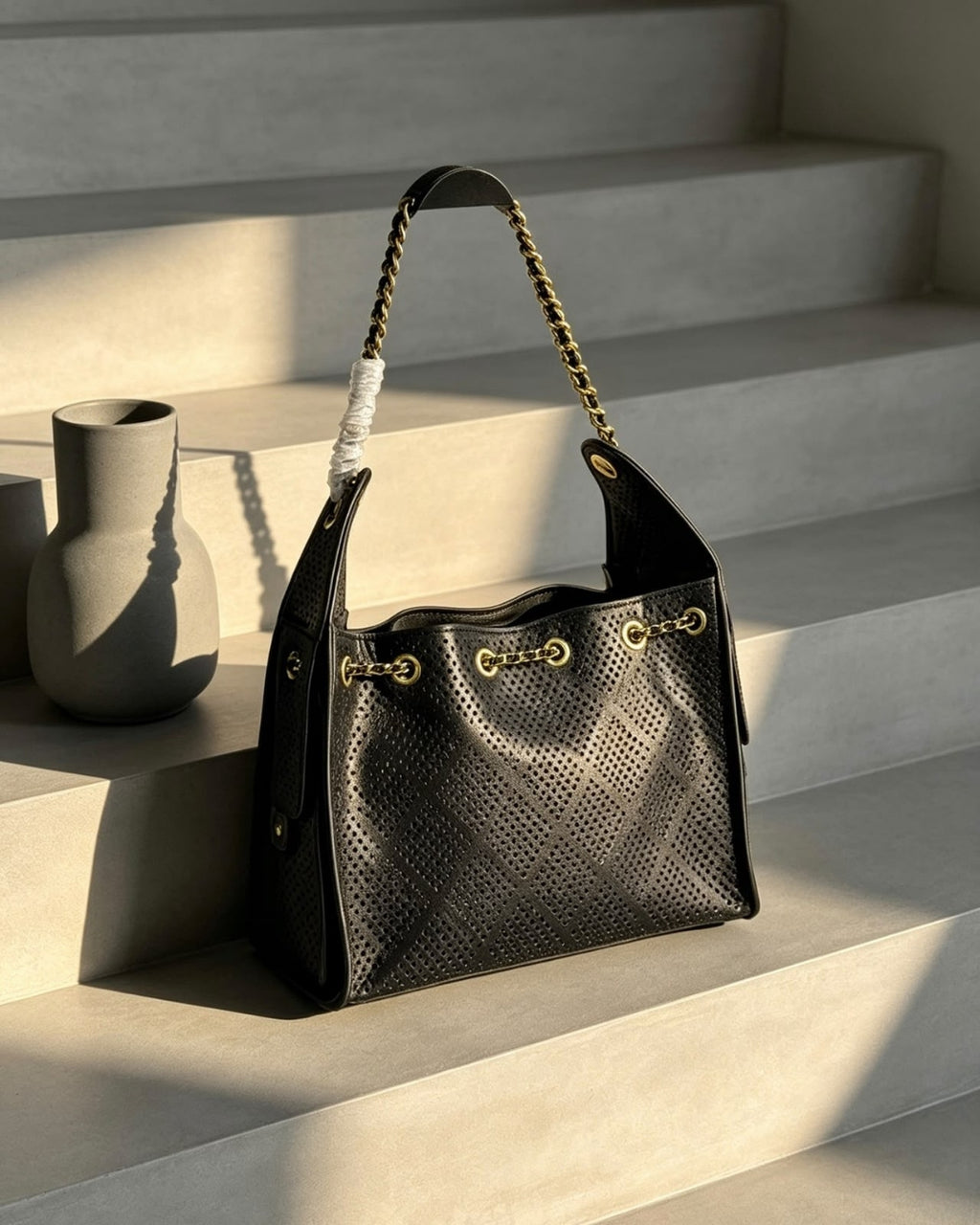 CHANEL 25 Bag Perforated 27cm