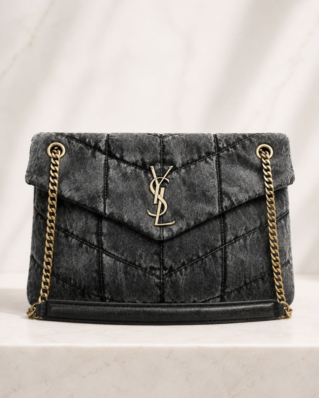 YSL Denim Envelope Flap Bag 35 cm A+