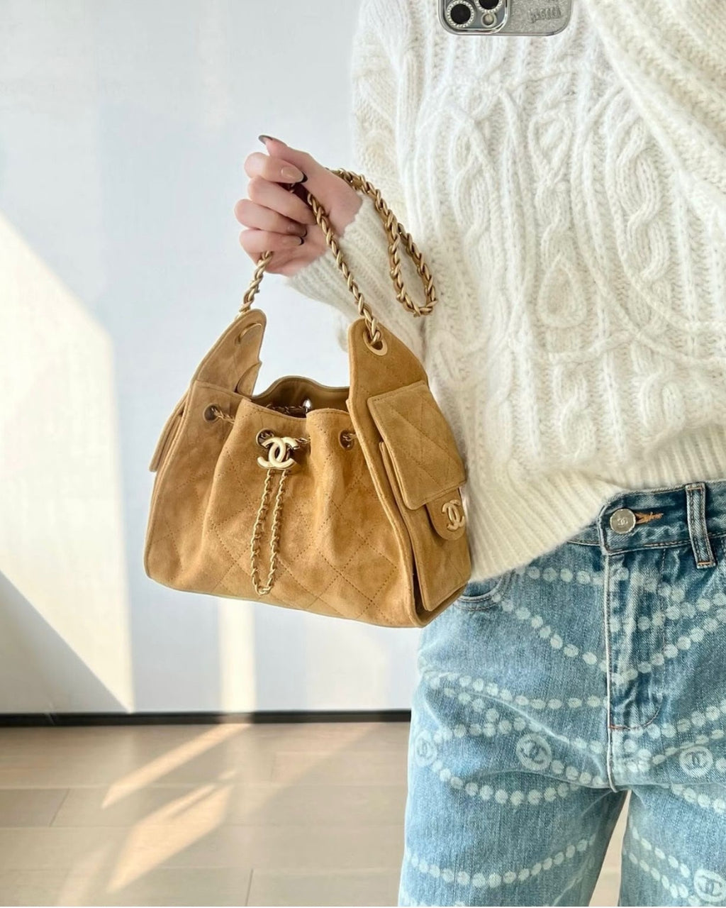 CHANEL 25 Mini Suede Bag