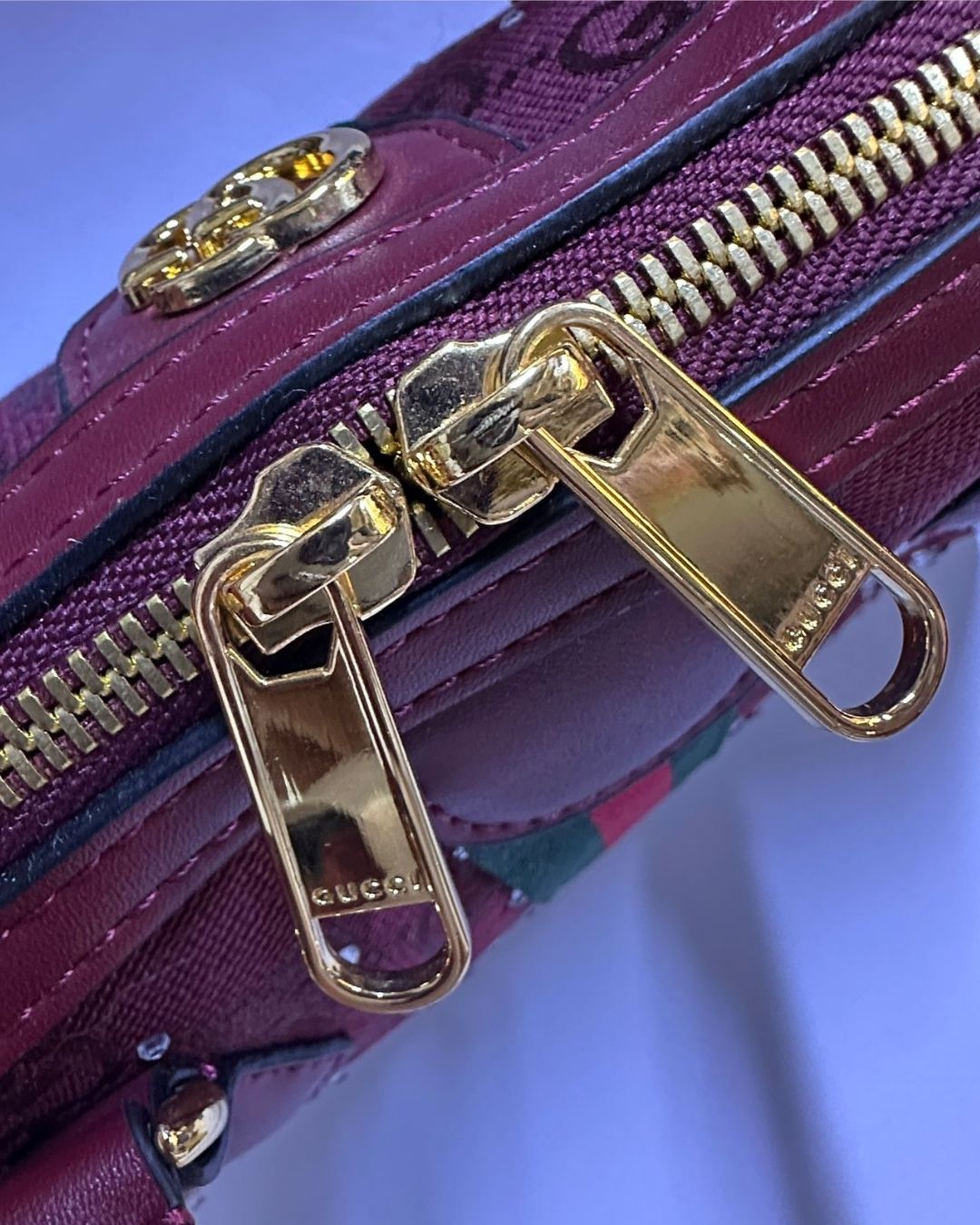 GUCCI Crystal Encrusted Boston Bag 22 cm A+