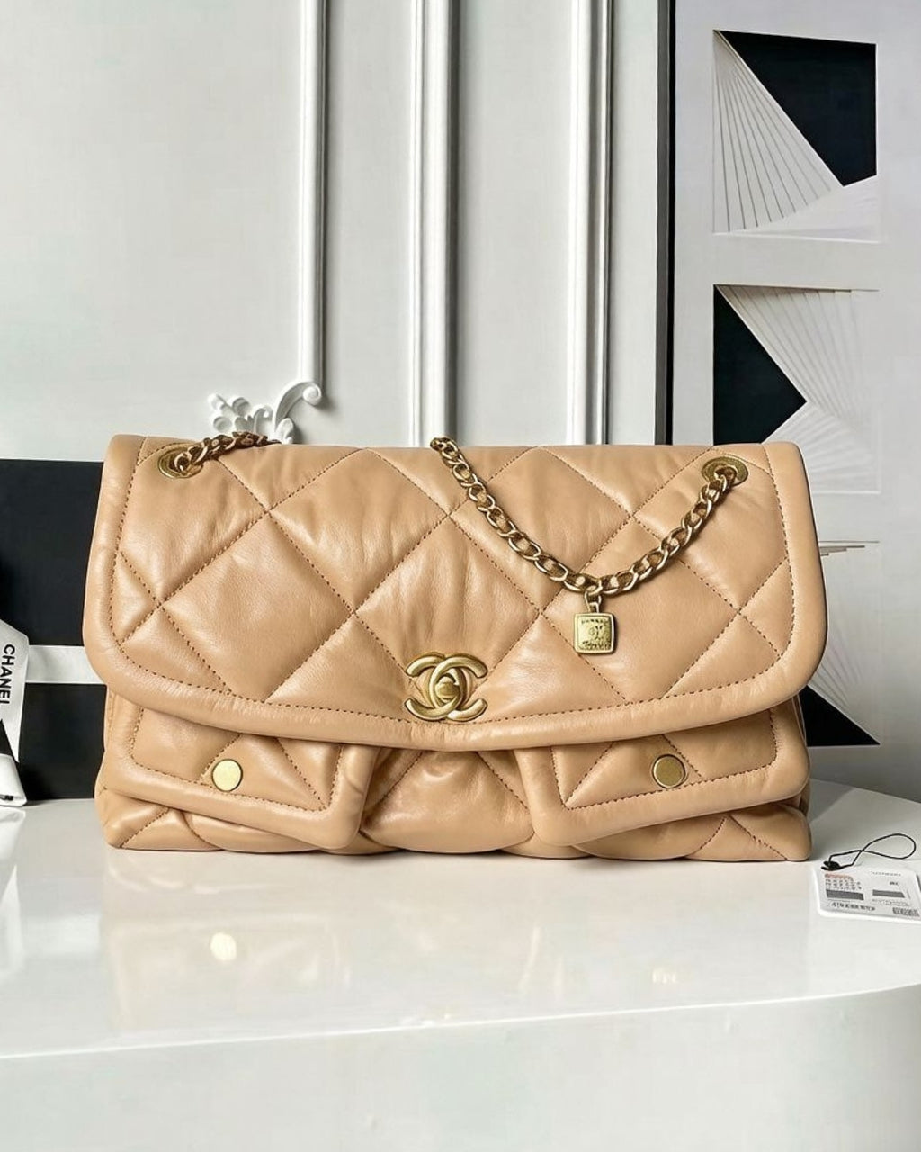CHANEL Quilted Flap Shoulder Bag 30cm