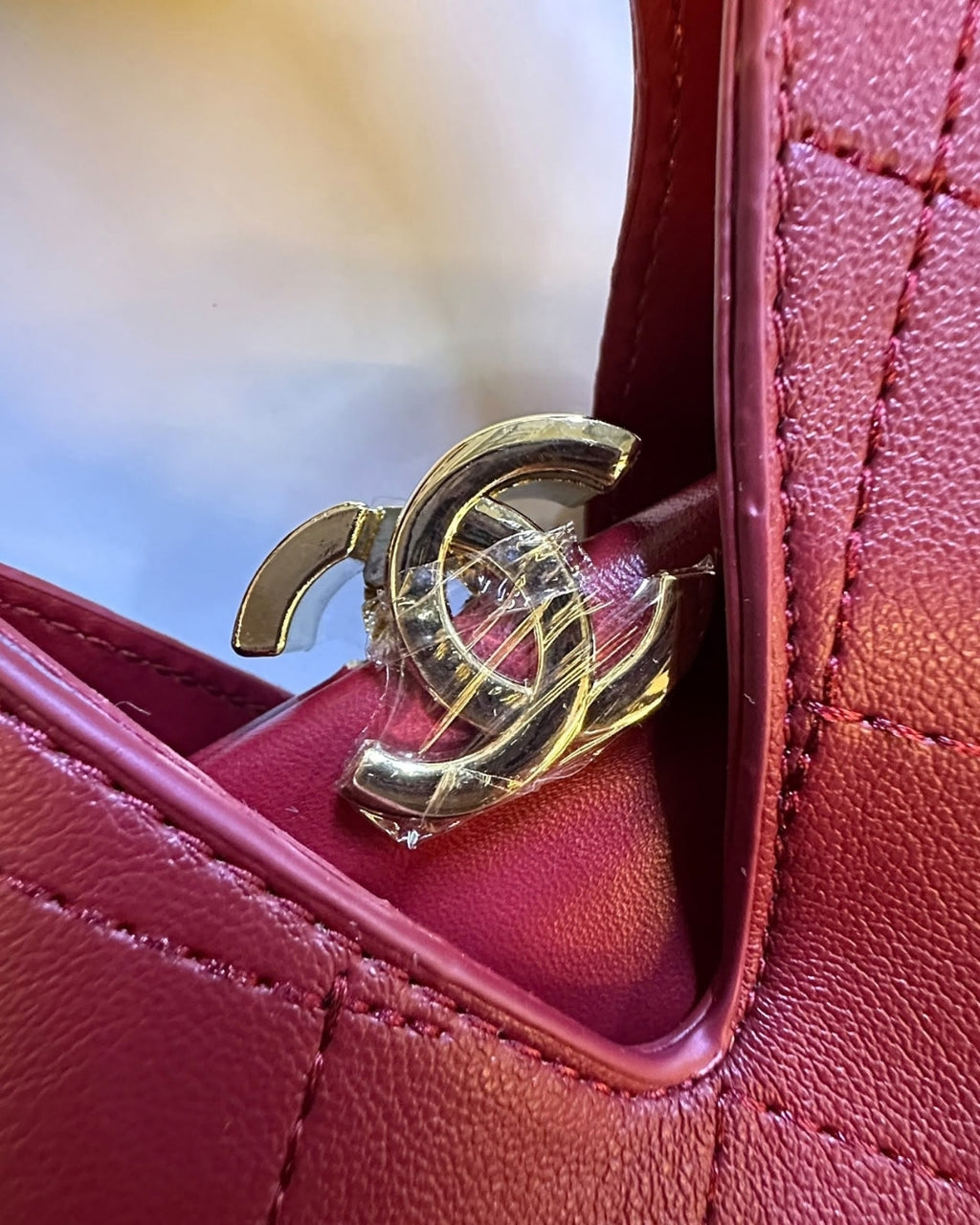 CHANEL Quilted V-Handle Bag 25cm A+