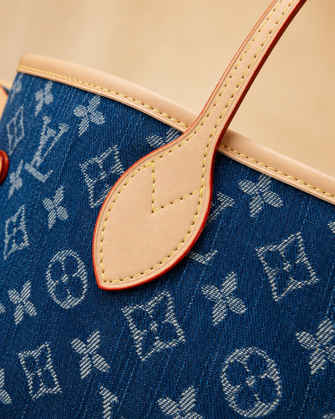 LV Neverfull Denim Tote 32cm A+