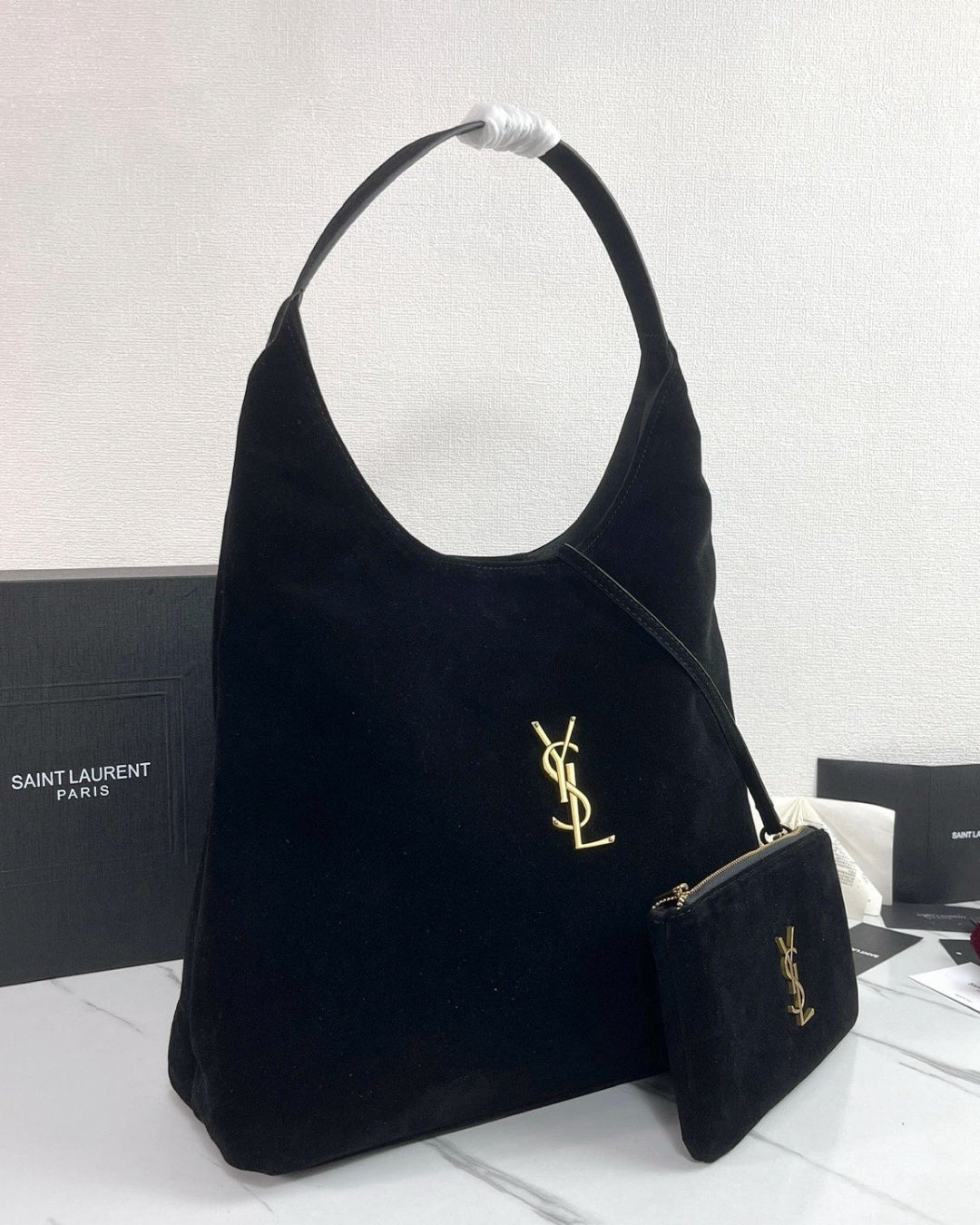 YSL Suede Hobo Bag 35 cm