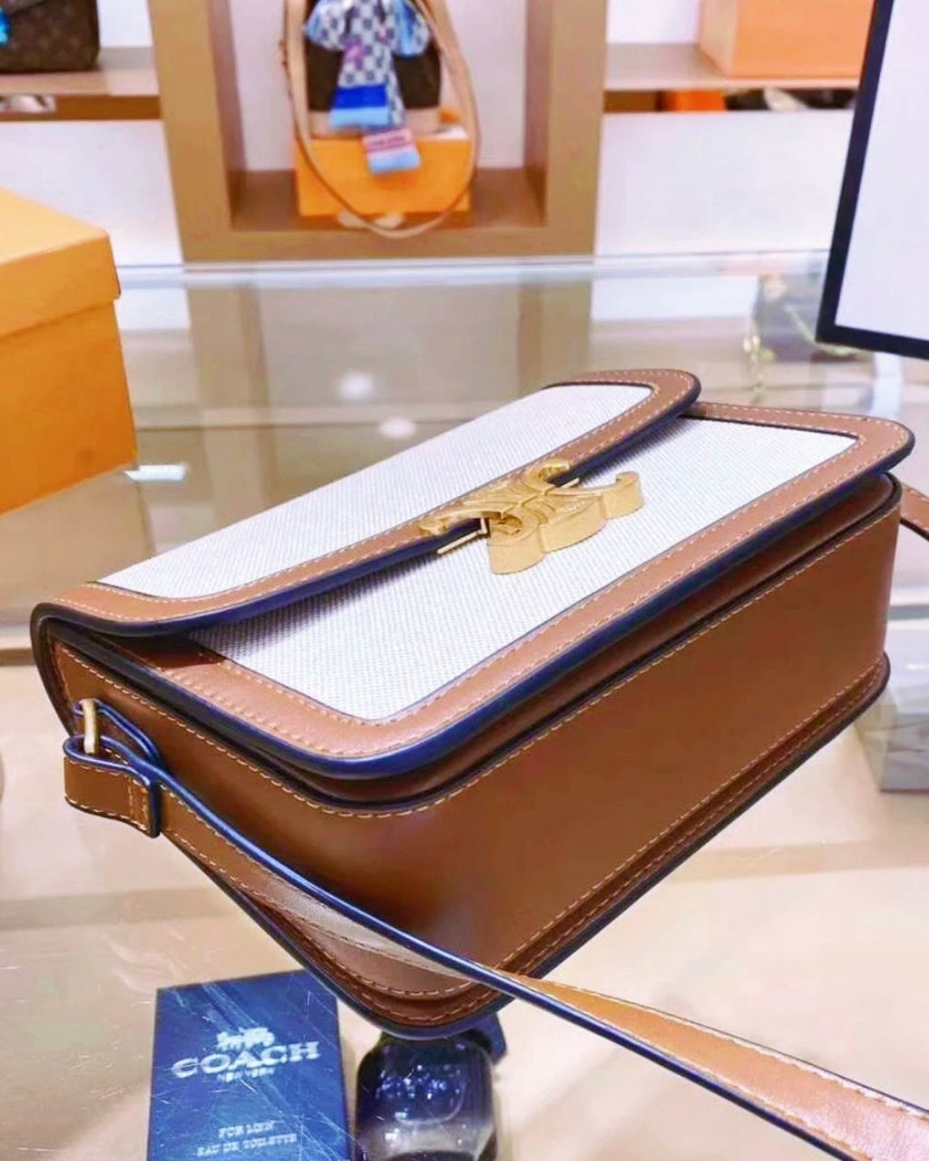 CELINE Triomphe Shoulder Bag 22cm