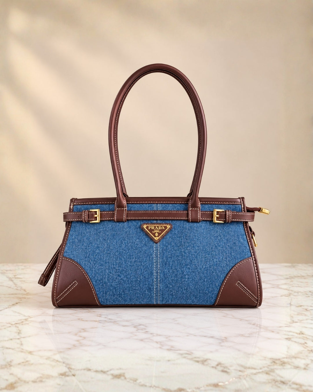 PRADA Denim Tote Bag Big Size A+