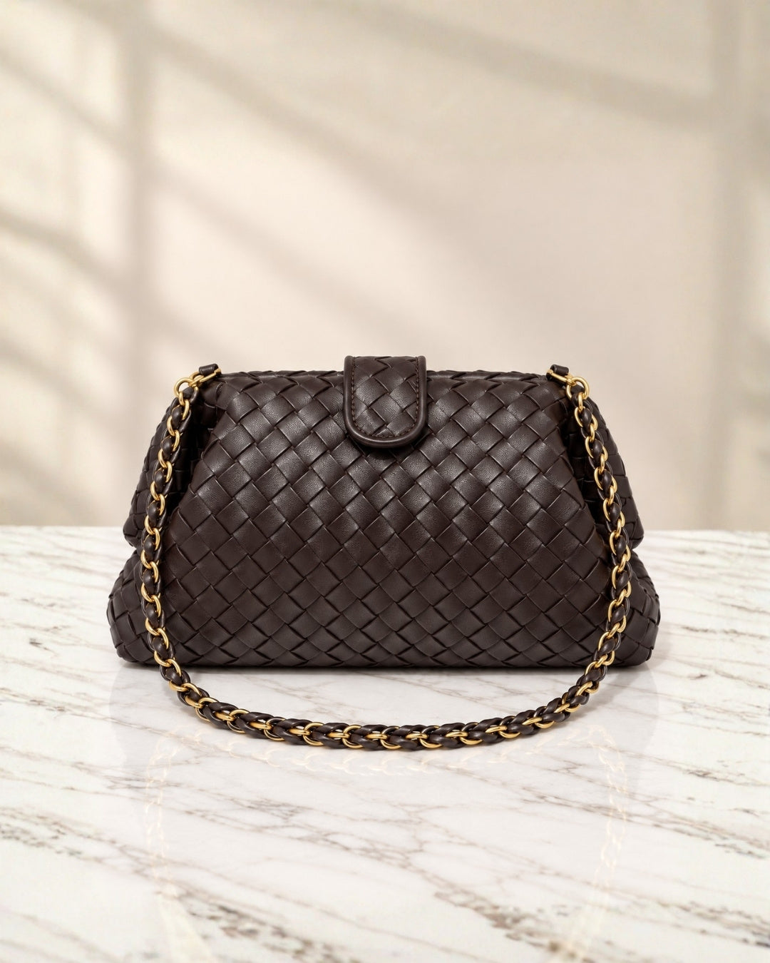 BOTTEGA Woven Clutch Bag 30 cm A+